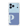 プレミアムスクエアケース with MagSafe［ オリジナル - initial two tone - P blue ］