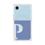 プレミアムスクエアケース with MagSafe［ オリジナル - initial two tone - P blue ］