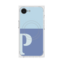 プレミアムスクエアケース with MagSafe［ オリジナル - initial two tone - P blue ］