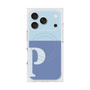 プレミアムスクエアケース with MagSafe［ オリジナル - initial two tone - P blue ］