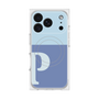 プレミアムスクエアケース with MagSafe［ オリジナル - initial two tone - P blue ］