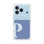 プレミアムスクエアケース with MagSafe［ オリジナル - initial two tone - P blue ］