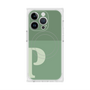 プレミアムスクエアケース with MagSafe［ オリジナル - initial two tone - P green ］
