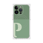 プレミアムスクエアケース with MagSafe［ オリジナル - initial two tone - P green ］