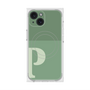 プレミアムスクエアケース with MagSafe［ オリジナル - initial two tone - P green ］