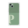 プレミアムスクエアケース with MagSafe［ オリジナル - initial two tone - P green ］