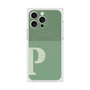 プレミアムスクエアケース with MagSafe［ オリジナル - initial two tone - P green ］