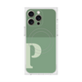 プレミアムスクエアケース with MagSafe［ オリジナル - initial two tone - P green ］