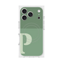 プレミアムスクエアケース with MagSafe［ オリジナル - initial two tone - P green ］