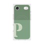 プレミアムスクエアケース with MagSafe［ オリジナル - initial two tone - P green ］
