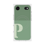 プレミアムスクエアケース with MagSafe［ オリジナル - initial two tone - P green ］