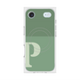 プレミアムスクエアケース with MagSafe［ オリジナル - initial two tone - P green ］