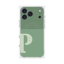 プレミアムスクエアケース with MagSafe［ オリジナル - initial two tone - P green ］