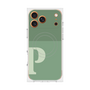 プレミアムスクエアケース with MagSafe［ オリジナル - initial two tone - P green ］