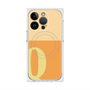 プレミアムスクエアケース with MagSafe［ オリジナル - initial two tone - Q orange ］
