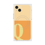 プレミアムスクエアケース with MagSafe［ オリジナル - initial two tone - Q orange ］