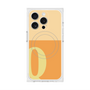 プレミアムスクエアケース with MagSafe［ オリジナル - initial two tone - Q orange ］