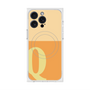 プレミアムスクエアケース with MagSafe［ オリジナル - initial two tone - Q orange ］