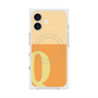 プレミアムスクエアケース with MagSafe［ オリジナル - initial two tone - Q orange ］