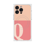プレミアムスクエアケース with MagSafe［ オリジナル - initial two tone - Q pink ］