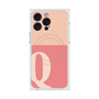 プレミアムスクエアケース with MagSafe［ オリジナル - initial two tone - Q pink ］