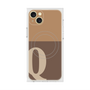 プレミアムスクエアケース with MagSafe［ オリジナル - initial two tone - Q brown ］