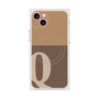 プレミアムスクエアケース with MagSafe［ オリジナル - initial two tone - Q brown ］