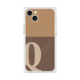 プレミアムスクエアケース with MagSafe［ オリジナル - initial two tone - Q brown ］