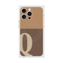 プレミアムスクエアケース with MagSafe［ オリジナル - initial two tone - Q brown ］