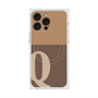 プレミアムスクエアケース with MagSafe［ オリジナル - initial two tone - Q brown ］