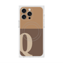 プレミアムスクエアケース with MagSafe［ オリジナル - initial two tone - Q brown ］