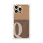 プレミアムスクエアケース with MagSafe［ オリジナル - initial two tone - Q brown ］