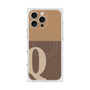 プレミアムスクエアケース with MagSafe［ オリジナル - initial two tone - Q brown ］