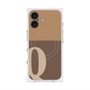 プレミアムスクエアケース with MagSafe［ オリジナル - initial two tone - Q brown ］
