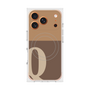 プレミアムスクエアケース with MagSafe［ オリジナル - initial two tone - Q brown ］