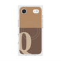 プレミアムスクエアケース with MagSafe［ オリジナル - initial two tone - Q brown ］