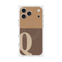 プレミアムスクエアケース with MagSafe［ オリジナル - initial two tone - Q brown ］