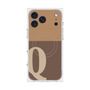プレミアムスクエアケース with MagSafe［ オリジナル - initial two tone - Q brown ］