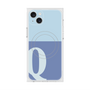 プレミアムスクエアケース with MagSafe［ オリジナル - initial two tone - Q blue ］