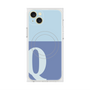 プレミアムスクエアケース with MagSafe［ オリジナル - initial two tone - Q blue ］