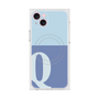 プレミアムスクエアケース with MagSafe［ オリジナル - initial two tone - Q blue ］