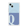 プレミアムスクエアケース with MagSafe［ オリジナル - initial two tone - Q blue ］