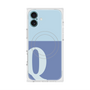 プレミアムスクエアケース with MagSafe［ オリジナル - initial two tone - Q blue ］