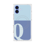 プレミアムスクエアケース with MagSafe［ オリジナル - initial two tone - Q blue ］