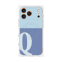 プレミアムスクエアケース with MagSafe［ オリジナル - initial two tone - Q blue ］
