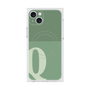 プレミアムスクエアケース with MagSafe［ オリジナル - initial two tone - Q green ］