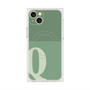 プレミアムスクエアケース with MagSafe［ オリジナル - initial two tone - Q green ］