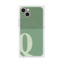 プレミアムスクエアケース with MagSafe［ オリジナル - initial two tone - Q green ］