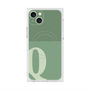 プレミアムスクエアケース with MagSafe［ オリジナル - initial two tone - Q green ］