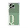 プレミアムスクエアケース with MagSafe［ オリジナル - initial two tone - Q green ］